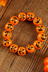 Playful Beaded Jack O Lantern Stretch Bracelet