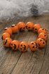 Playful Beaded Jack O Lantern Stretch Bracelet