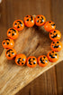 Playful Beaded Jack O Lantern Stretch Bracelet