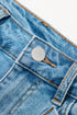 Playful Bow Detail High Waist Washed Denim Mini Skirt