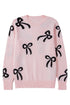 Playful Bow Motif Long Sleeve Knit Sweater