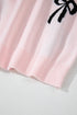 Playful Bow Motif Long Sleeve Knit Sweater