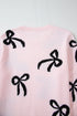 Playful Bow Motif Long Sleeve Knit Sweater