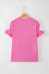 Playful Ghost Graphic Crew Neck Short Sleeve Tee
