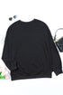 Playful Ghost Script Graphic Oversized Pullover Sweatshirt