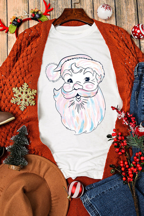 Playful Graphic Print Short Sleeve Crew Neck Tee