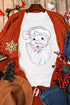 Playful Graphic Print Short Sleeve Crew Neck Tee
