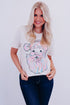 Playful Graphic Print Short Sleeve Crew Neck Tee