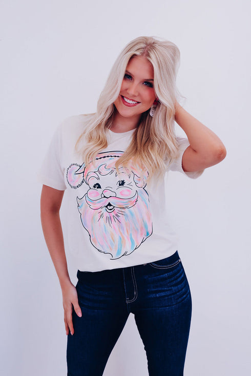 Playful Graphic Print Short Sleeve Crew Neck Tee
