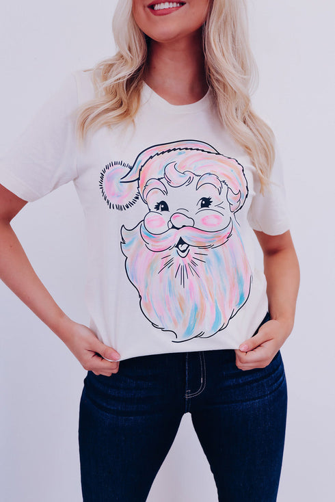 Playful Graphic Print Short Sleeve Crew Neck Tee
