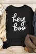 Playful Letter Graphic Long Sleeve Crew Neck Pullover Sweatshirt