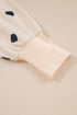 Playful Polka Dot Relaxed Split Hem Pullover Top