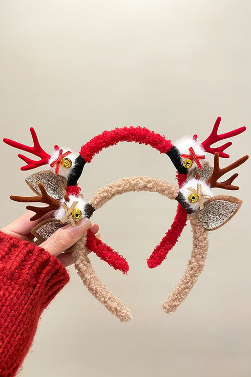 Playful Reindeer Antler Holiday Celebration Hair Headband