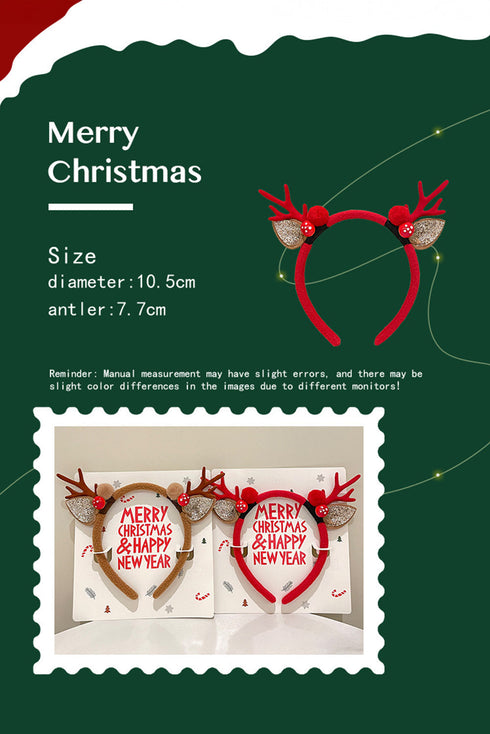 Playful Reindeer Antler Holiday Celebration Hair Headband