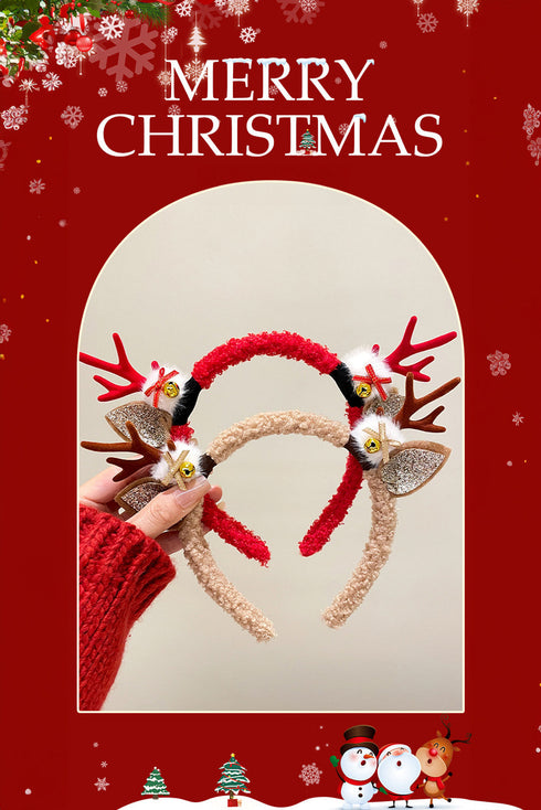 Playful Reindeer Antler Holiday Celebration Hair Headband