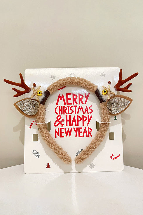 Playful Reindeer Antler Holiday Celebration Hair Headband