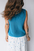 Playful Script Graphic Sleeveless Knit Top