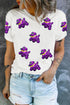 Playful Sequin Balloon Dog Print Crew Neck Tee