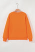 Playful Skeleton And Pumpkin Graphic Pullover Sweatshirt