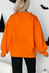 Playful Skeleton And Pumpkin Graphic Pullover Sweatshirt