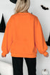 Playful Skeleton And Pumpkin Graphic Pullover Sweatshirt