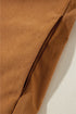Pleated Corduroy Puff Sleeve Shift Mini Dress