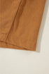 Pleated Corduroy Puff Sleeve Shift Mini Dress