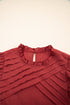 Pleated Detail Ruffle Sleeve Viscose Blend Blouse