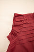Pleated Detail Ruffle Sleeve Viscose Blend Blouse