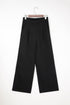 Pleated High Waist Pull On Wide Leg Pants