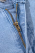 Pleated Patchwork Lightweight Wide Leg Denim Shorts