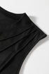 Pleated Texture Crew Neck Sleeveless Everyday Essential Tank
