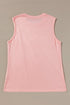 Pleated Texture Crew Neck Sleeveless Everyday Essential Tank