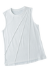 Pleated Texture Crew Neck Sleeveless Everyday Essential Tank
