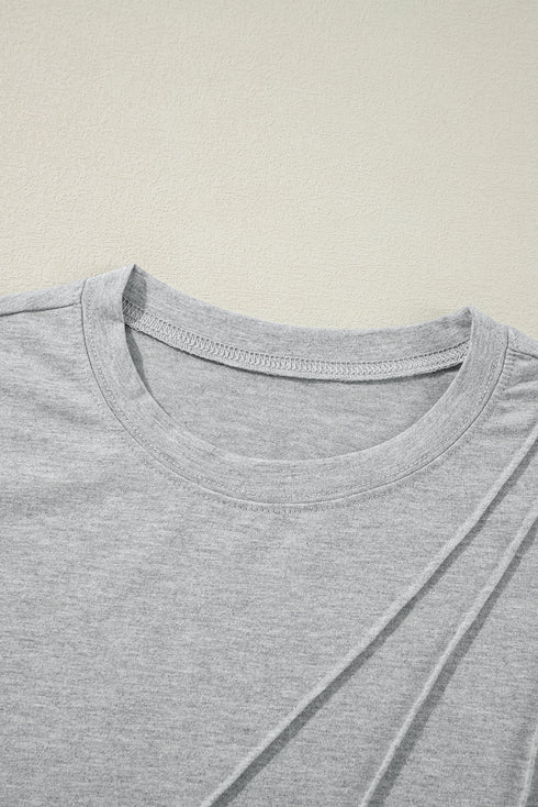 Pleated Texture Crew Neck Sleeveless Everyday Essential Tank