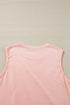 Pleated Texture Crew Neck Sleeveless Everyday Essential Tank