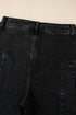 Pleated Wide Leg Mineral Wash Denim Jeans