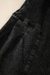 Pleated Wide Leg Mineral Wash Denim Jeans