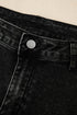 Pleated Wide Leg Mineral Wash Denim Jeans