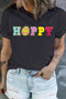 Plus HOPPY Chenille Embroidered Easter Fashion Tee