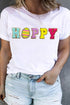 Plus HOPPY Chenille Embroidered Easter Fashion Tee