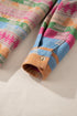 Plus Size Aztec Print Western Flap Pocket Shacket