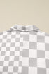 Plus Size Checkered Western Button Down Casual Outerwear