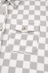 Plus Size Checkered Western Button Down Casual Outerwear