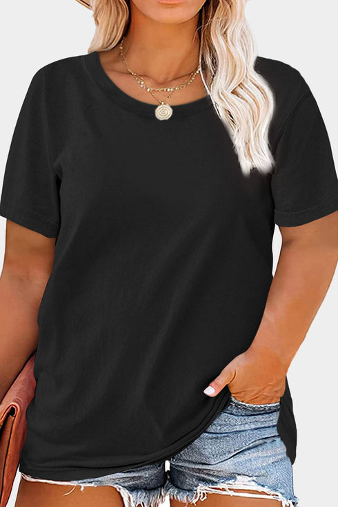 Plus Size Crew Neck T Shirt