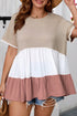 Plus Size Detailed Lace Trim Ruffled Blouse