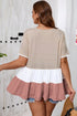 Plus Size Detailed Lace Trim Ruffled Blouse