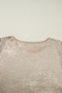 Plus Size Elegant Metallic Long Flounce Sleeve Blouse