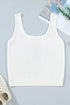Plus Size Floral Knit Scalloped Trim Square Neck Sweater Vest