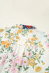 Plus Size Floral Print Contrast Trim V Neck Blouse